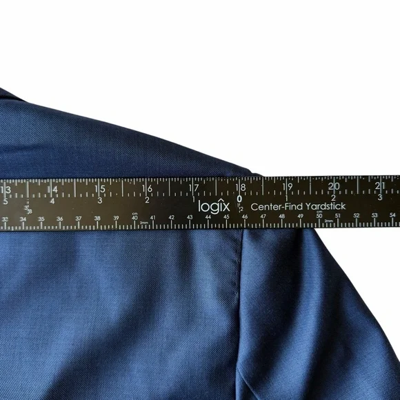 SuitSupply Havana Flap Wool Blazer 44R Blue VBC Quiet Luxury